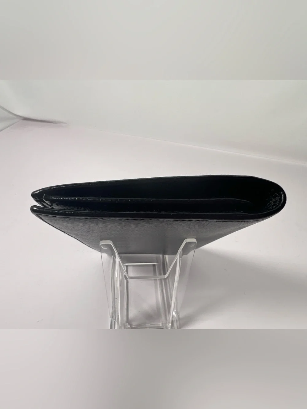 1200: Vintage Christian Dior CD Long Wallet Checkbook Holder Black Leather